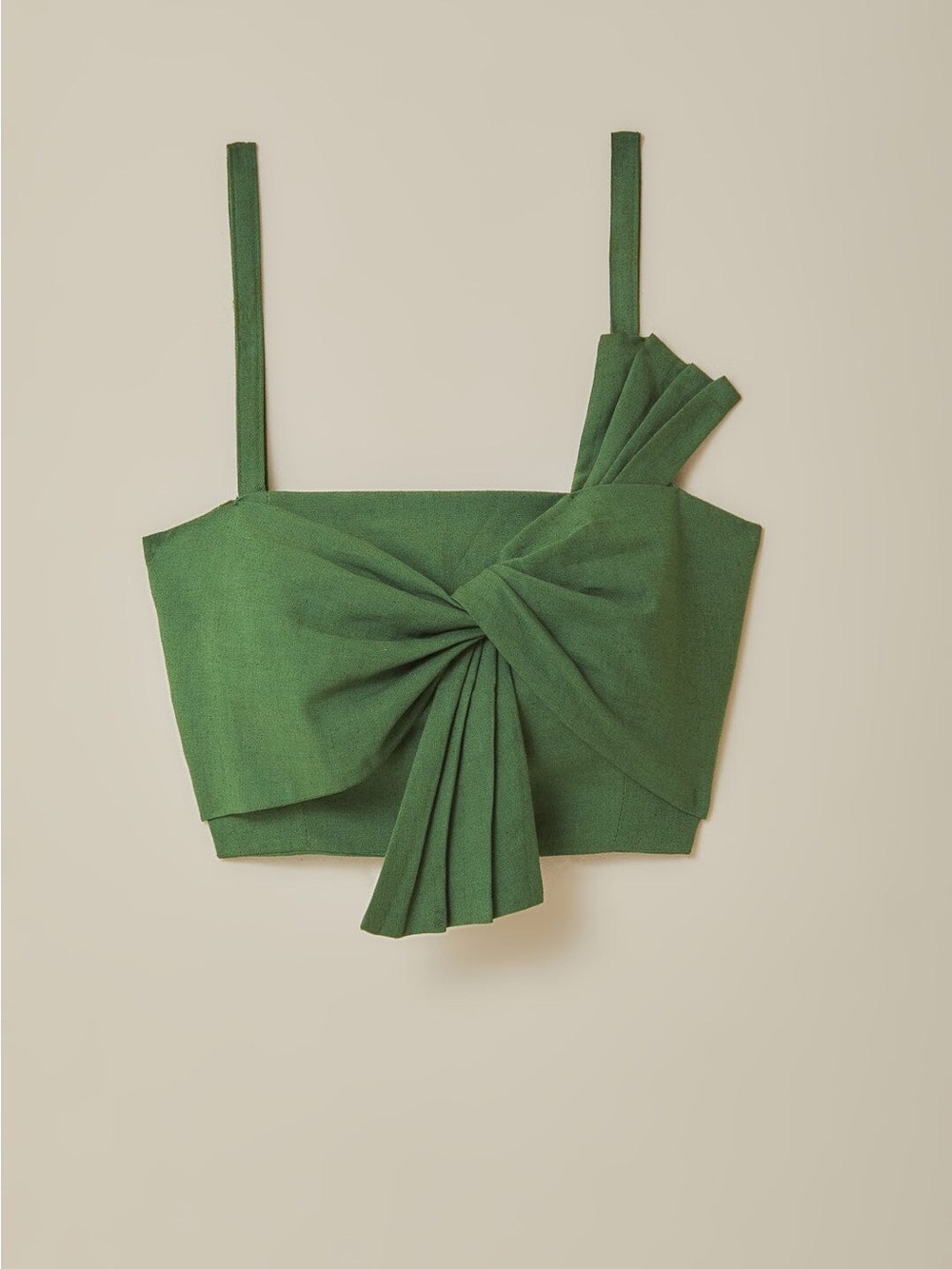 Farm Rio Green Front Bow Top NWOT